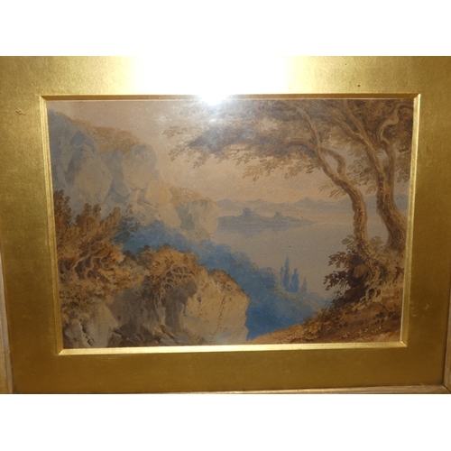 3 - 19th century Italian SchoolThree figures by a lake.watercolour, 20cm x 28cm, and a companion. (2)... 