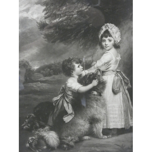 33 - After Sir Joshua Reynoldsengraving by Norman Hirst of Children and a dog. signed in pencil lower lef... 