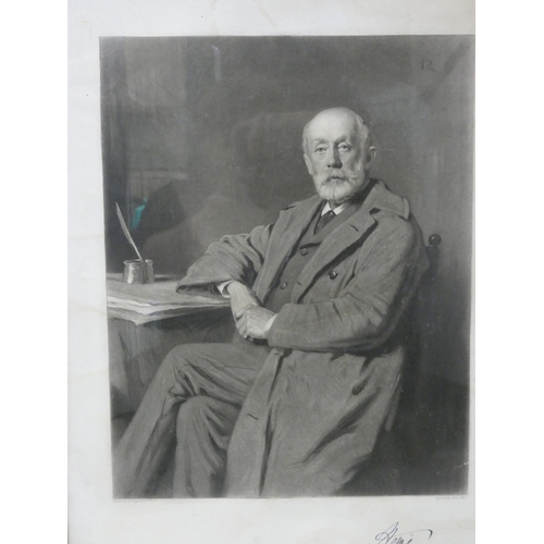 38 - Edwardian portrait print of Charles Douglas Home, signed indistinctly to lower margin, framed in ros... 