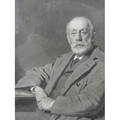 38 - Edwardian portrait print of Charles Douglas Home, signed indistinctly to lower margin, framed in ros... 
