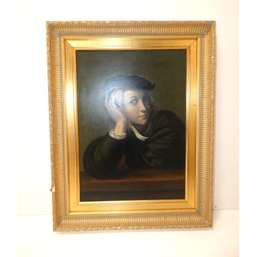 43 - Portrait of the artist Raphael, after the original displayed in the Louvre Paris, inscribed labels t... 