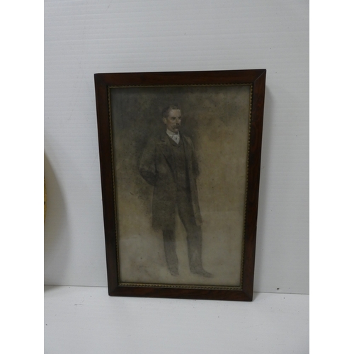 44 - British School, 19th century.Portrait of a girl.pastel, signed indistinctly and dated 1855.and anoth... 