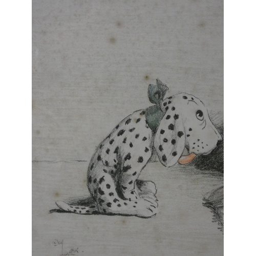 46 - Cecil Aldin, British 1870-1935.Study of Dogs.signed lithograph.