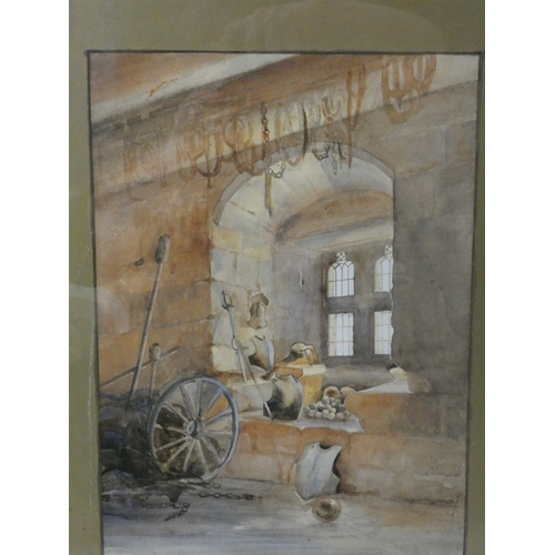 48 - British School c. early 20th centuryPortrait of a seated Gentleman.watercolour in gesso frame, and f... 