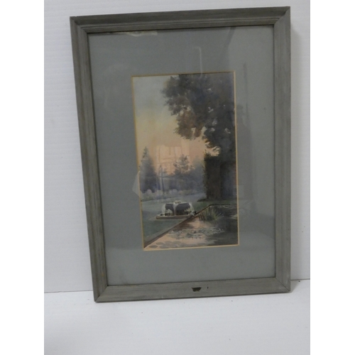 48 - British School c. early 20th centuryPortrait of a seated Gentleman.watercolour in gesso frame, and f... 