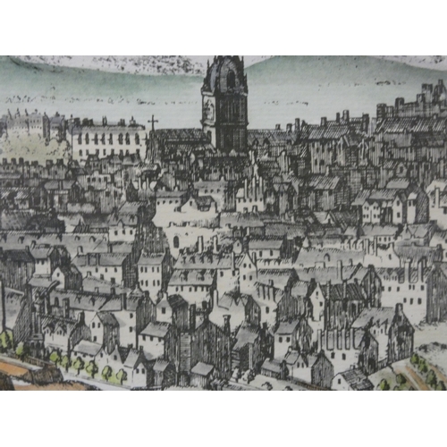 52 - Prospect of Her Ancient City of Edinburgh, colour print, framed and glazed.