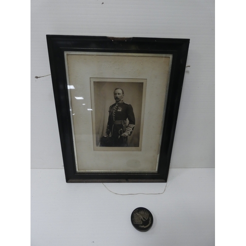 53 - Black and white photograph of a Military Officer in dress, Probably Sir Herbert Eustace Maxwell, and... 