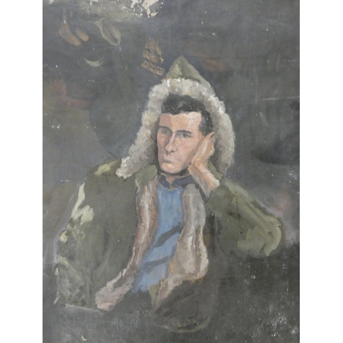54 - Christian Maxwell, Scottish 20th century.Portrait oil, and six other unsigned portraits possibly fro... 