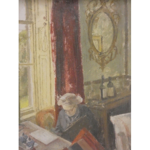 54 - Christian Maxwell, Scottish 20th century.Portrait oil, and six other unsigned portraits possibly fro... 