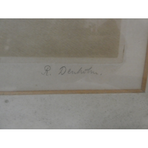 56 - R. Denholm, British.Flying Game Birds.four print etchings, framed and glazed and two others similar,... 