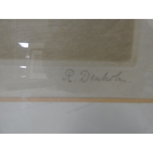56 - R. Denholm, British.Flying Game Birds.four print etchings, framed and glazed and two others similar,... 