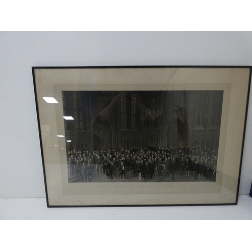 57 - Lobby of the House of Commons 1880, after the original photograph, and three other prints to include... 