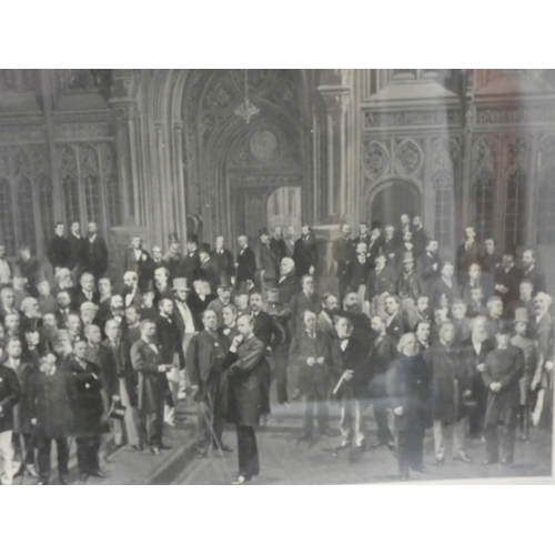 57 - Lobby of the House of Commons 1880, after the original photograph, and three other prints to include... 