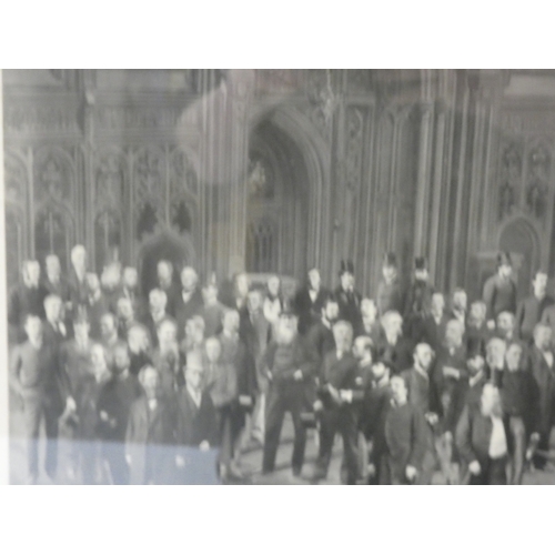 57 - Lobby of the House of Commons 1880, after the original photograph, and three other prints to include... 
