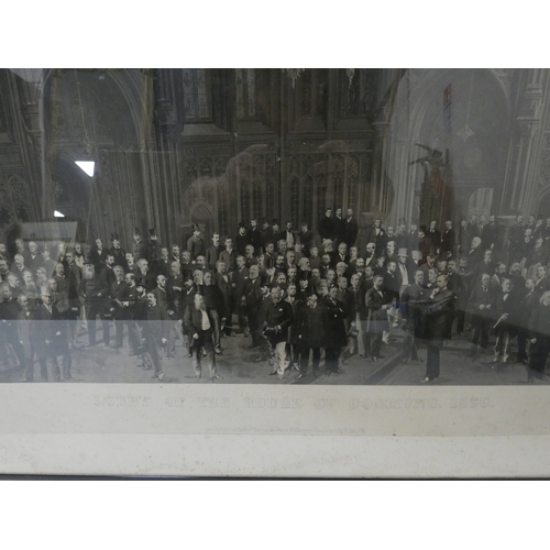 57 - Lobby of the House of Commons 1880, after the original photograph, and three other prints to include... 