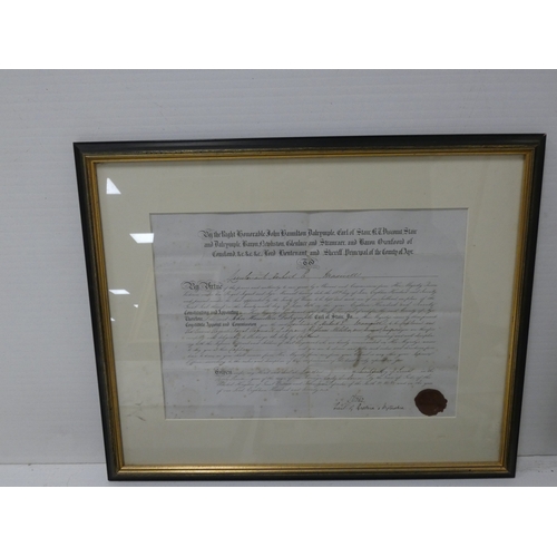 58 - Sir Herbert Eustace Maxwell 7th Bt, Scottish 19th century, Commission or appointment document c. 187... 