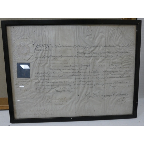 58 - Sir Herbert Eustace Maxwell 7th Bt, Scottish 19th century, Commission or appointment document c. 187... 