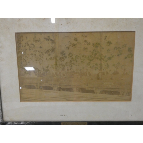 60 - Hugh Earl Percy, 19th century engraving, with an antique colour print of a family in gilt frame and ... 