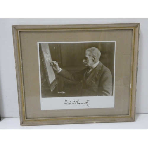 61 - Framed photograph of Sir Herbert Eustace Maxwell, titled Herbert Maxwell, and Dress Regulations noti... 