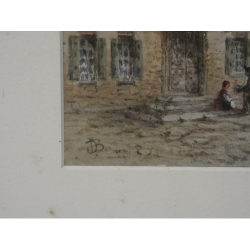 7 - British SchoolItalian lake with castle above.watercolour, monogrammed to lower left, 21cm x 31cm, an... 