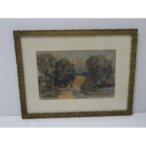 9 - 19th century SchoolThatched Cottage and another of an Old Mill.watercolour, 22cm x 31cm. (2)... 