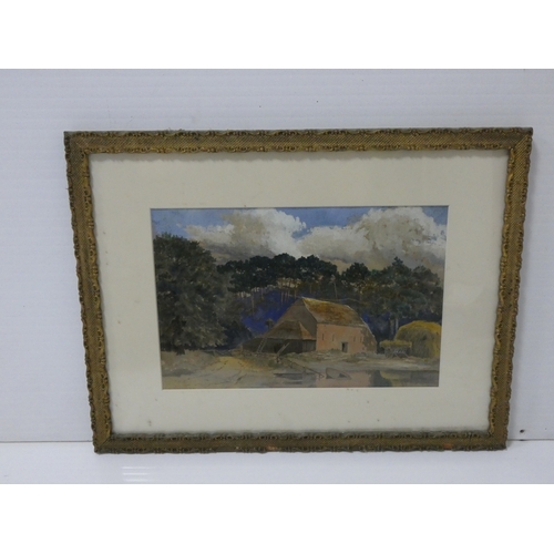 9 - 19th century SchoolThatched Cottage and another of an Old Mill.watercolour, 22cm x 31cm. (2)... 