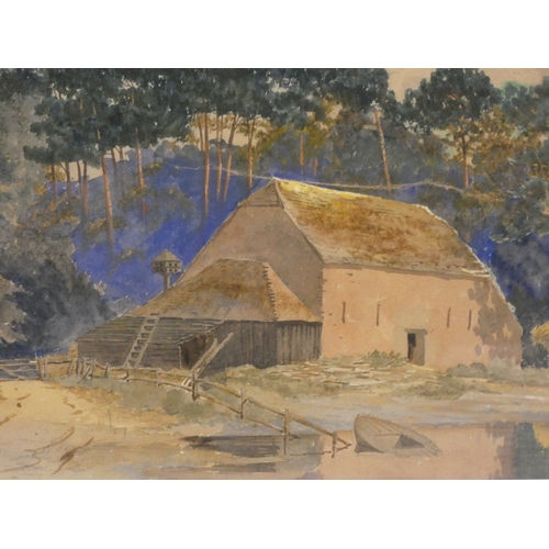 9 - 19th century SchoolThatched Cottage and another of an Old Mill.watercolour, 22cm x 31cm. (2)... 