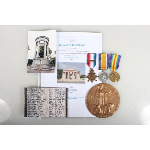 Medals of 3/7073 Private Alexander Neilson of the 1st Battalion Gordon ...