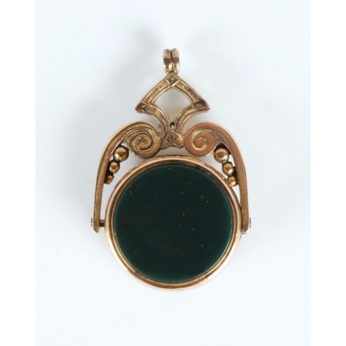 156 - 9ct gold pendant fob, gross weight, 6.3g.