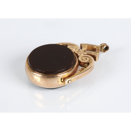 156 - 9ct gold pendant fob, gross weight, 6.3g.