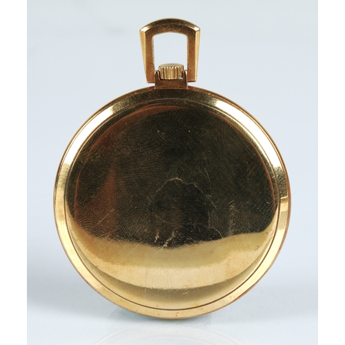 163 - Ulysse Nardin 18ct gold open face pocket watch with subsidiary dial. Gross weight 52g