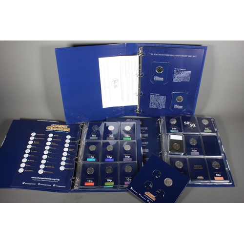 Change Checker ring binder album containing UNITED KINGDOM fifty pence ...