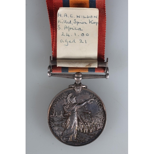 1445 - Medal of Lieutenant Harold A C Wilson of the Middlesex Regiment, believed to have been killed in act... 