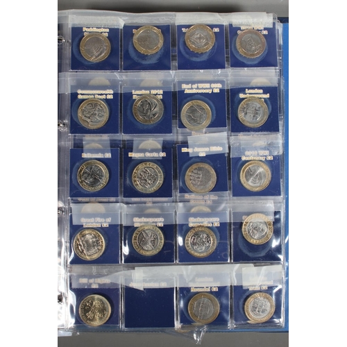 Change Checker ring binder album containing around sixty two-pound £2 ...