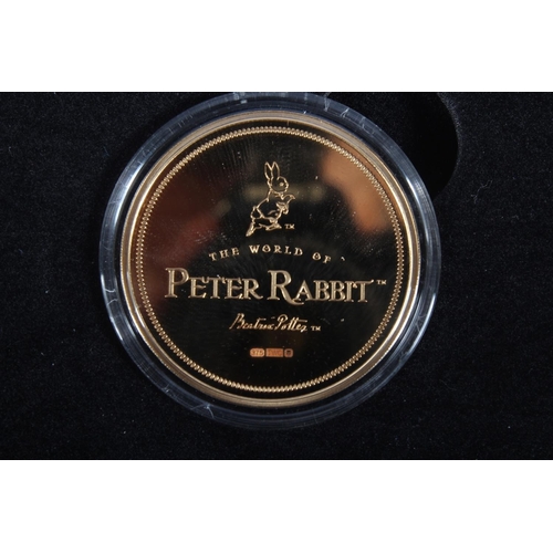 1382 - Westminster Mint 'The Summer Peter Rabbit Gold Commemorative' medal [9ct gold, 1oz, 38.61mm, mintage... 