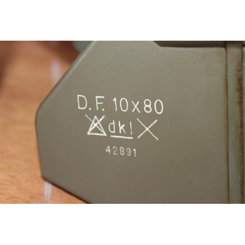 1537 - Pair of WWII Nazi German Third Reich Flak spotting binoculars DF 10x80, serial number 42891, code 'd... 