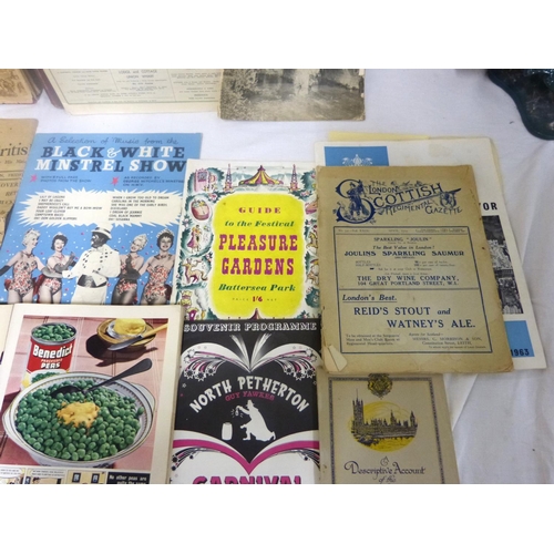 1 - Small box of vintage papers, books etc from 40s, 50s and 60s.