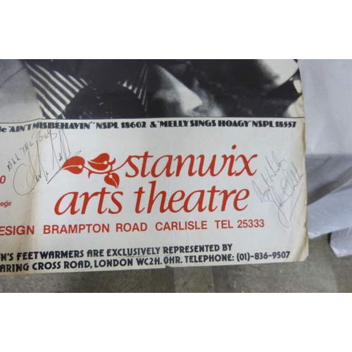 2 - Two vintage folk festival posters to include a signed George Melly poster.