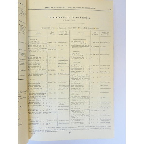 12 - Returns of Members of Parliament.&nbsp;&nbsp;Return of the Names of Members of Parliament including ... 