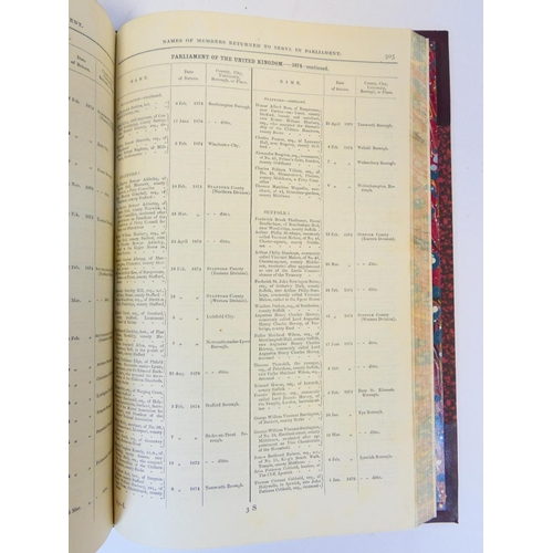 12 - Returns of Members of Parliament.&nbsp;&nbsp;Return of the Names of Members of Parliament including ... 