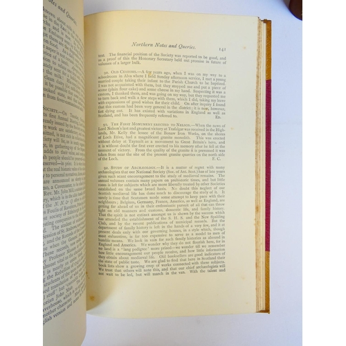 13 - HALLEN A. W. CORNELIUS (Ed).&nbsp;&nbsp;Northern Notes & Queries. Vols. 1 to 6 in three. Nice cr... 