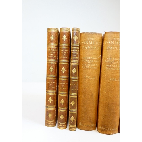 13 - HALLEN A. W. CORNELIUS (Ed).&nbsp;&nbsp;Northern Notes & Queries. Vols. 1 to 6 in three. Nice cr... 