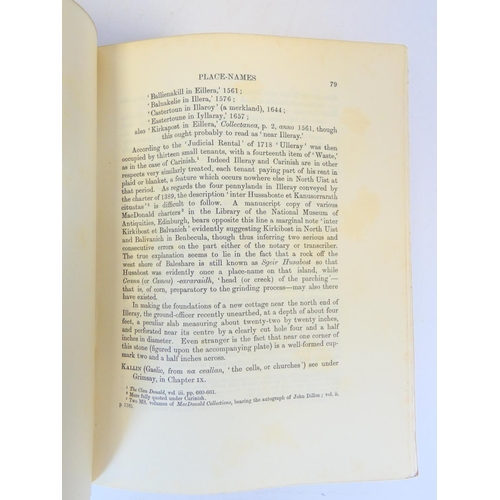 15 - BEVERIDGE ERSKINE.  North Uist, Its Archaeology & Topography. Ltd. ed. 70/315 presented to Sir H... 