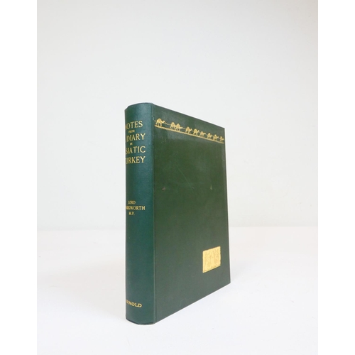 19 - WARKWORTH LORD.  Notes from a Diary in Asiatic Turkey. Half title. Fldg. map. Frontis & photogra... 