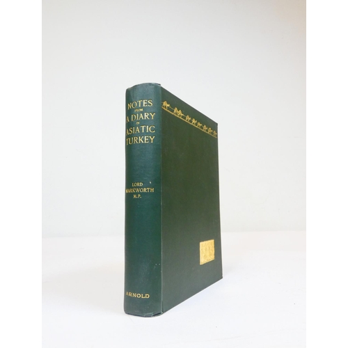 20 - WARKWORTH LORD.  Notes from a Diary in Asiatic Turkey. Half title. Fldg. map. Frontis & photogra... 