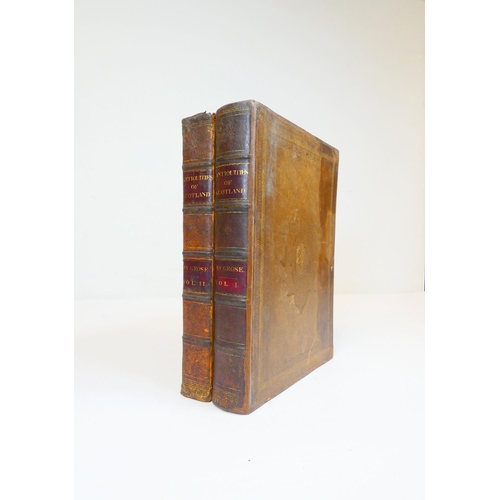 25 - GROSE FRANCIS.  The Antiquities of Scotland. 2 vols. Many eng. plates. Folio. Embossed calf, recased... 