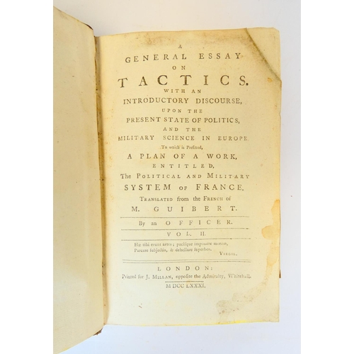 26 - SIMES THOMAS.&nbsp;&nbsp;The Military Guide for Young Officers, Containing a System of the Art of Wa... 