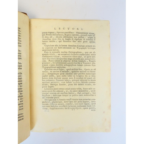 3 - MAITTAIRE MICHEL.&nbsp;&nbsp;Annales Typographice. 3 vols. (vol. 1 & vol. 2 pts. 1 & 2). Qua... 