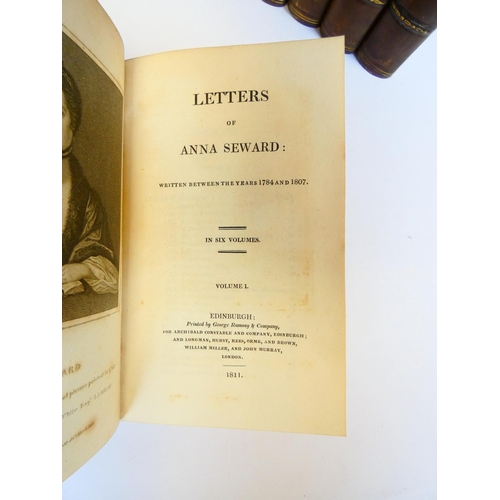 32 - SEWARD ANNA.&nbsp;&nbsp;Letters of Anna Seward Written Between the Years 1784 & 1807. 6 vols. 3 ... 