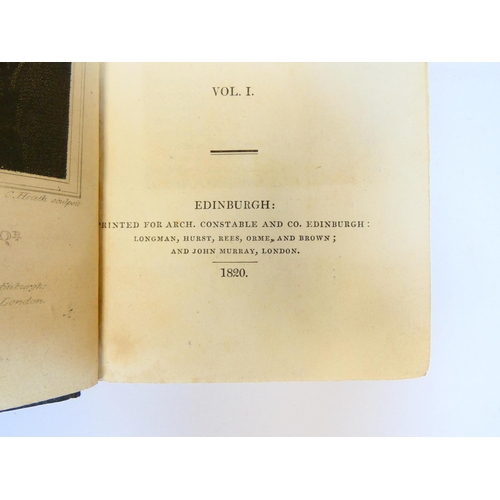 33 - SCOTT SIR WALTER.  The Poetical Works. Half titles. Eng. frontis. 12mo. Handsome green half morocco,... 